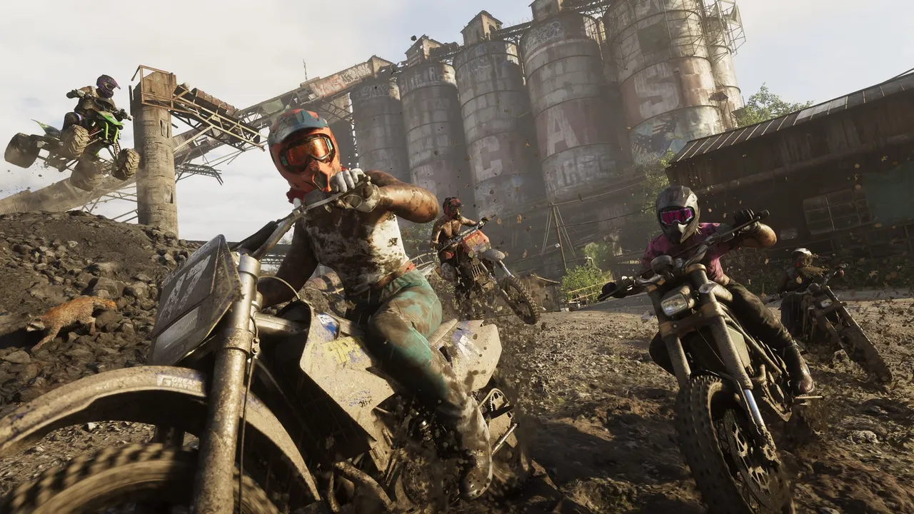 Dirt bikes and an ATV racing through Mount Kalaga mud — official screenshot