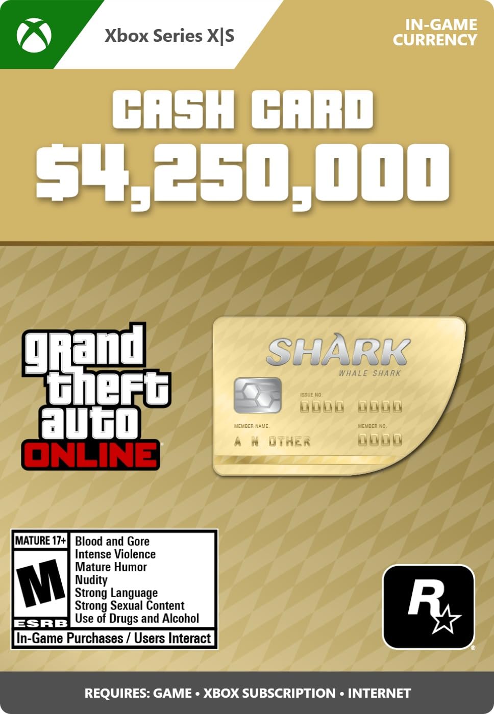 Whale Shark Card — GTA$4,250,000